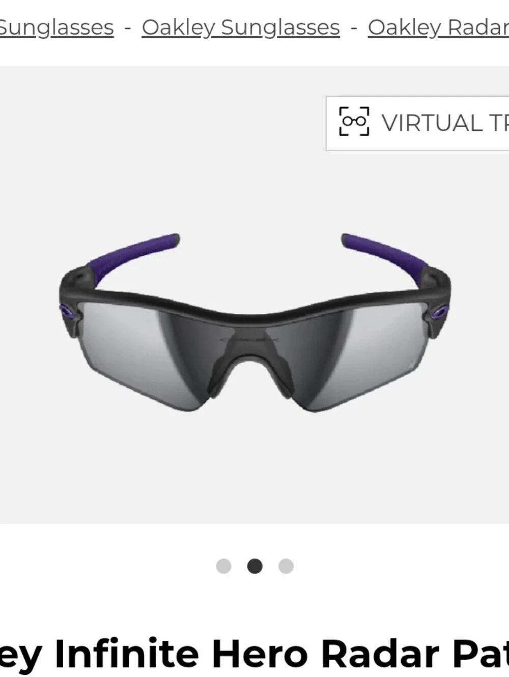 Oakley Infinite Hero Radar Path Sunglasses - Black & Purple